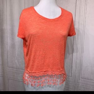 🔥🔥CATO FRINGE BOTTOM SHIRT SLEEVE SHIRT🔥🔥